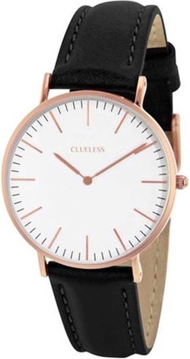 Clueless - Montre Clueless avec bracelet en cuir noir | bol.com