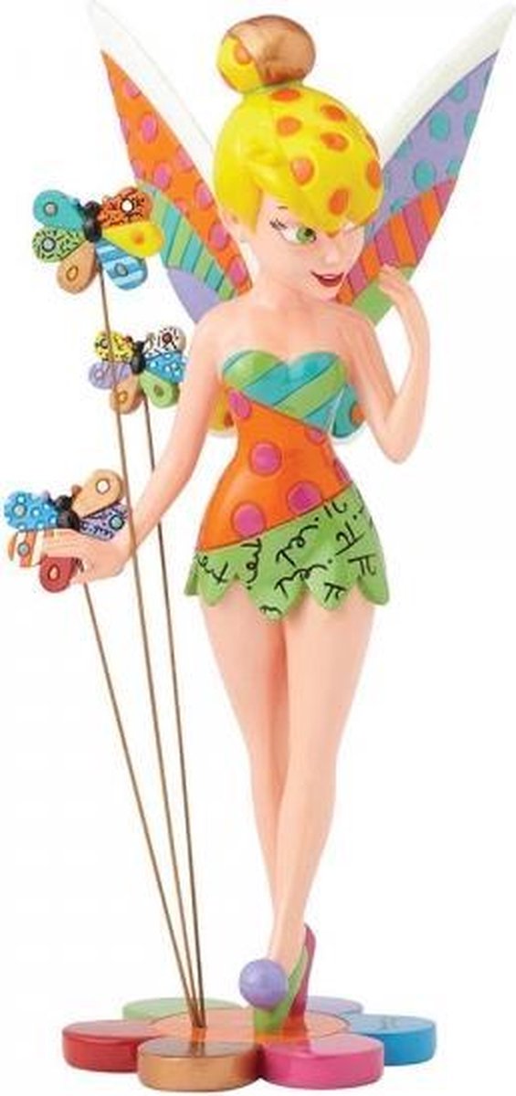 Disney Britto Beeldje Tinker Bell on Flower 23 cm