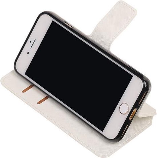 Wit Apple iPhone 7 / 8 TPU wallet case booktype hoesje HM Book