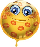 Emoticon Ballon Kusjes 43cm
