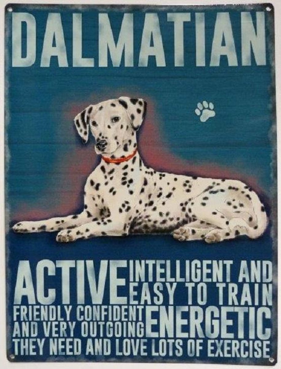 Wandbord - Dalmatian -30x40cm-