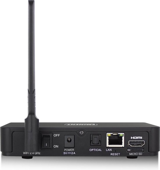 Eminent WiFi TV 4K Mediaplayer - Streamer inclusief afstandsbediening - Mediaspeler - Eenvoudig ondertiteling en filminformatie downloaden - EMINENT