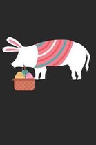 Easter Notebook - Easter Pig Journal - Easter Gift for Animal Lover - Pig Diary