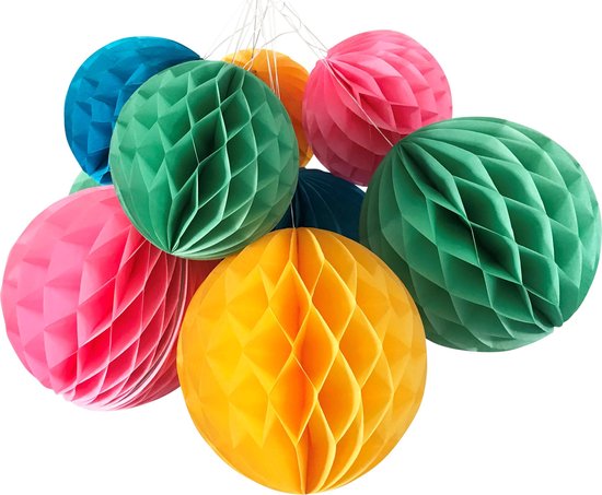 Honeycomb 20 en 15 cm - Honinggraatballen - Feestversiering 10 stuks -... |  bol.com