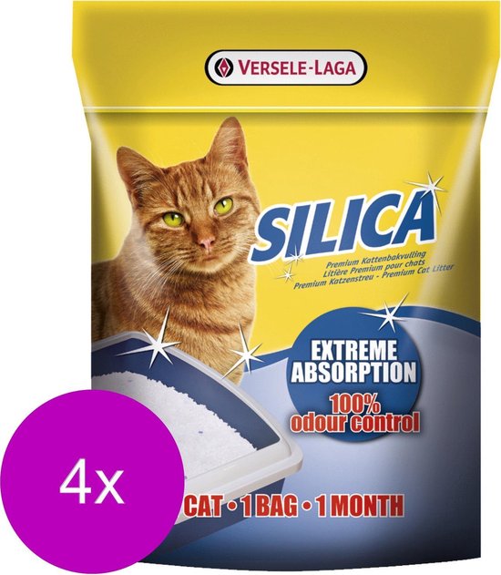 Versele-Laga Silica Silica Gel - Litière pour chat - 4 x 5 l | bol