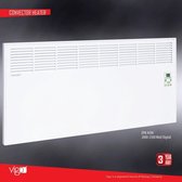 Ivigo - elektrische verwarming -kachel - 2000 watt - wit 90 x 45 x 8 cm tiptoets bediening wand en staande montage mogelijk