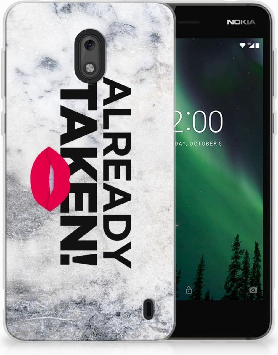 Nokia 2 Siliconen hoesje met naam Already Taken White