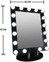 Grote verlichte make up spiegel LED hollywood spiegel 3x licht stand - dim  functie... | bol.com