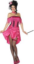 Verkleedkleding voor volwassenen - Cabaret Jurk Pink - can can - Maat M/L