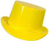 Hoge hoed plastic geel