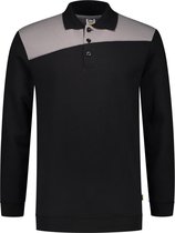 Tricorp Polo Sweater Bicolor Naden  302004 Zwart / Grijs - Maat M