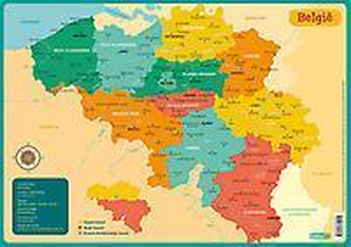 Educatieve onderleggers - Kaart België | bol
