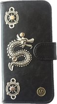 MP Case® PU Leder Mystiek design Zwart Hoesje voor Apple iPhone 7 Plus / 8 Plus Draak Figuur book case wallet case
