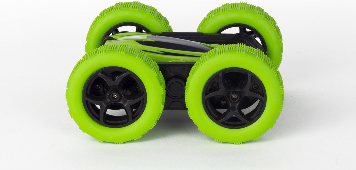 Wonky Cars RC Stunt Auto - Dubbelzijdig 360° rollen en draaien - Groen — afbeelding 6