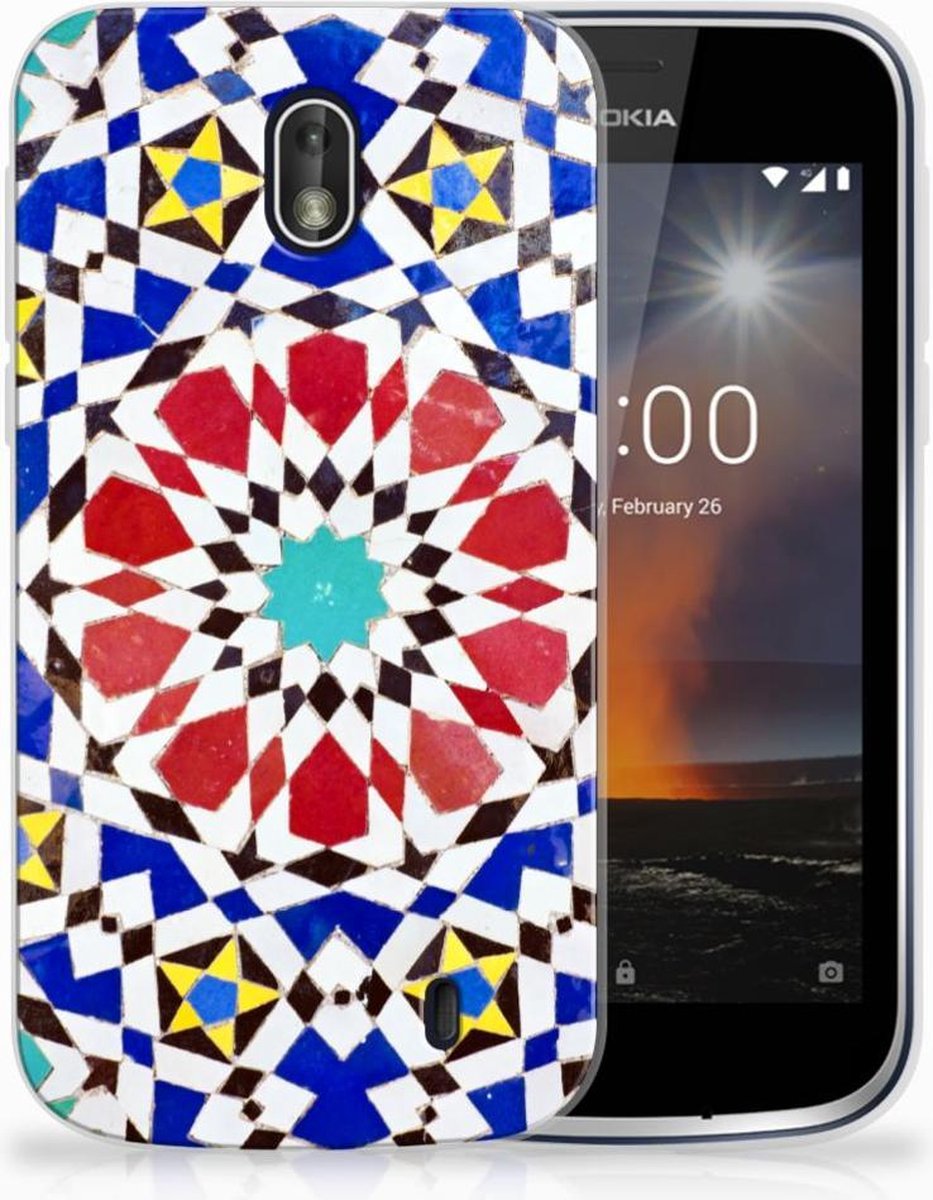 Nokia 1 TPU Siliconen Hoesje Mozaïek