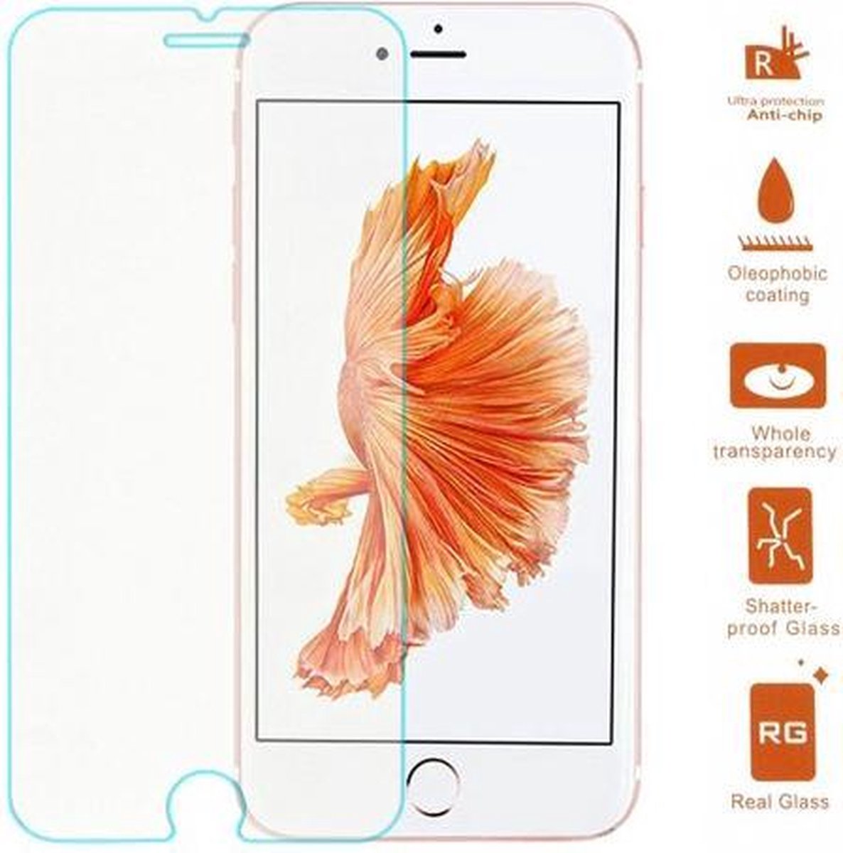 9H Tempered Glass - Geschikt voor iPhone 8 Plus / 7 Plus Screen Protector - Transparant