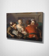 The Sense of Touch - Painting Canvas - 30 x 40 cm - Schilderij - Canvas - Slaapkamer - Wanddecoratie  - Slaapkamer - Foto op canvas