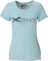 T-shirt dames - badman hunter - blauw - mt XL