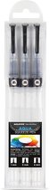 Molotow Aqua Squeeze Pen Basic-Set 1 - 1, 3 & 4 mm aqua squeeze penselen set