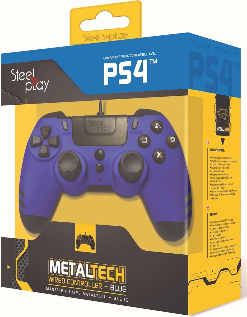 Steelplay - MetalTech Wired Controller - Sapphire Blue PS4