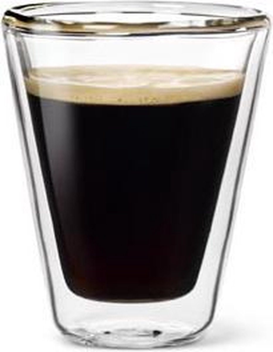Dubbelwandig glas Caffeino - 8,5 cl - Set van 2