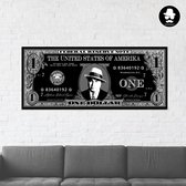 Schilderij One Dollar I Al Capone Limited Edition I 150 x 65 cm | PosterGuru.nl