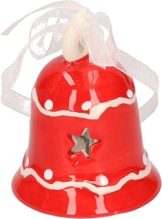 Rode kerstbel hanger kerst versiering