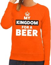 Oranje My Kingdom for a beer sweater - Trui voor dames - Koningsdag kleding XS