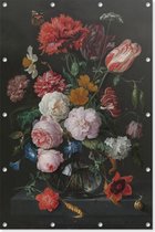 Stilleven met bloemen in een glazen vaas | Jan Davidsz. de heem | Kunst | Tuindoek | Tuindecoratie | 60CM x 90CM | Tuinposter