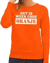 Oranje Code Oranje sweater dames - Oranje Koningsdag / Oranje supporter kleding XL