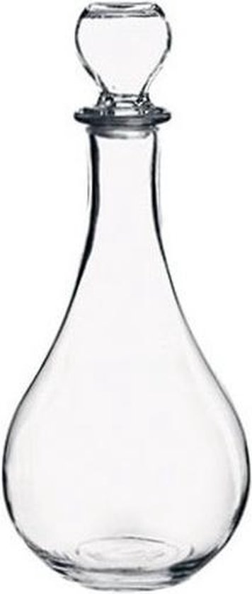 Glazen wijn/water karaf 1,2 liter - Schenkflessen/karaffen met stop |  bol.com