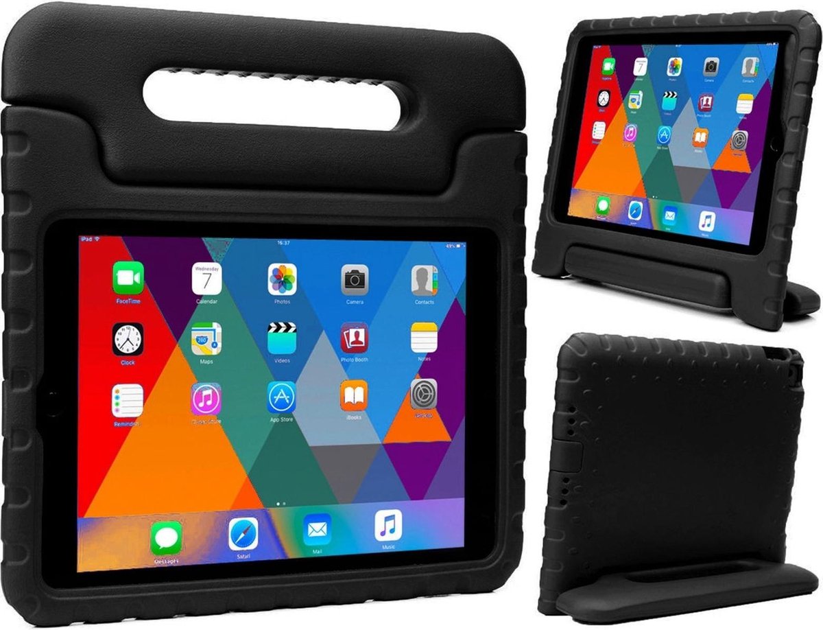 Hoesje - Geschikt voor Apple iPad Air 1 (2013) - 9.7 inch - 1e Generatie - Kinderhoes Shockproof Bumper - Kidsproof Case - Tablethoes - Kinder Hoes Cover - Zwart