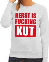 Foute kersttrui / sweater Kerst Is Fucking Kut grijs voor dames - Kersttruien M (38)