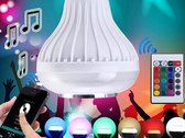 Bluetooth speaker LED lamp (e27 fitting) met RGB kleuren + Afstandsbediening