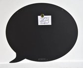 Wonderwall Magneetbord - Memobord Tekstballon zwart - metaal - 50 x 60 cm