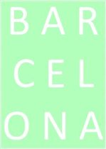 Unieke tuinposter "Barcelona" mintgroen | Eigen ontwerp van PSTRS