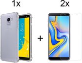 Samsung j6 2018 hoesje shock proof case - Samsung galaxy j6 2018 hoesje shock proof case transparant hoes cover hoesjes - 2x Samsung Galaxy J6 2018 Screenprotector Screen Protector