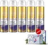 Gillette Venus Satin Care Olaz Violet Swirl Scheergel - Voordeelverpakking 5x200ml + Oramint Oral care Kit