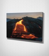 Volcano - 120 x 80 cm - Landschap - Schilderij - Canvas - Slaapkamer - Wanddecoratie  - Slaapkamer - Foto op canvas