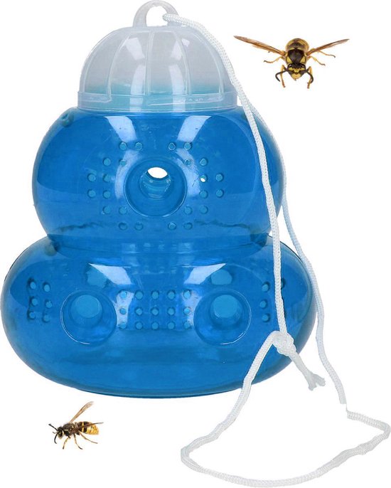 Ecovriendelijke Insecten en Wespenval – Blauw – 17x11 cm | Val Tegen Wespen Bijen Vliegen en Horzels | Wespenvanger Insectenval