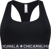 Chicamala dames racer back bralette basic zwart - L