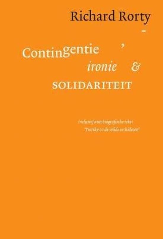 Cover van het boek 'Contigentie, ironie en solidariteit' van Richard Rorty