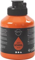 Acrylverf - Oranje - Semi Transparant - Semi Glanzend - Pigment Art School - 500 ml