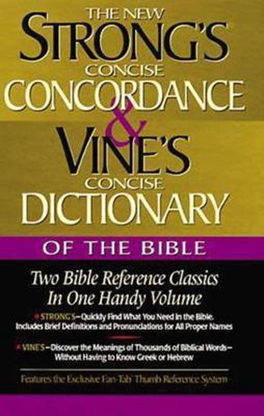 Strong, Strong's concise concordance and vine's - cover