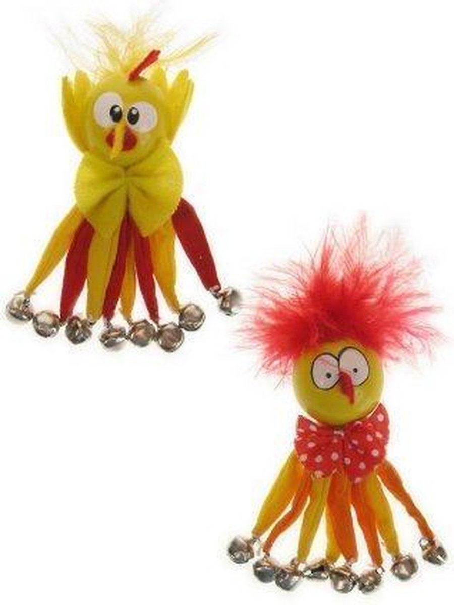 Broche kip 2 assortie