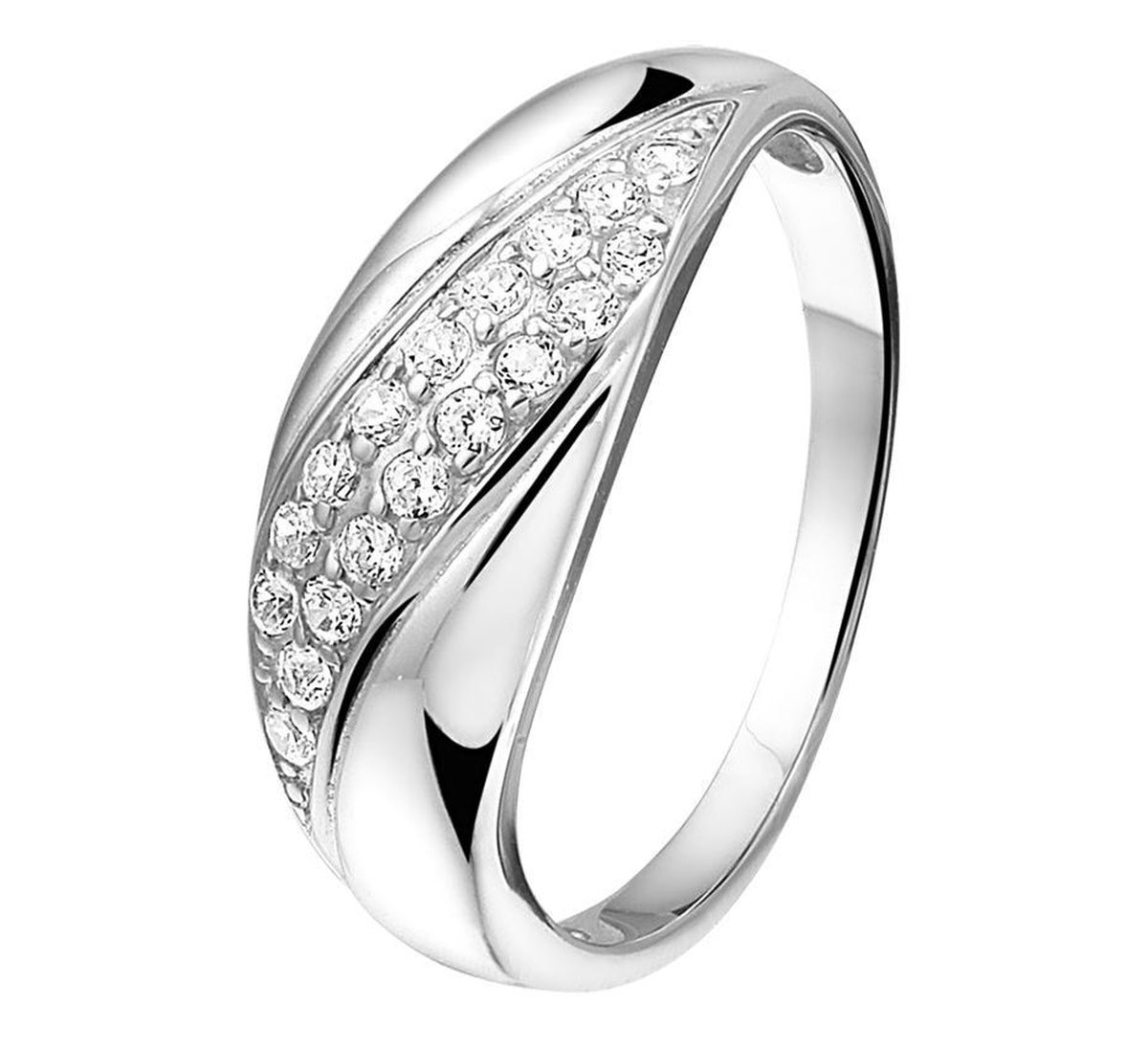 The Jewelry Collection Ring Zirkonia - Zilver