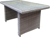 Ibiza XL lounge-diningtafel 140x80xH70 cm wit grijs