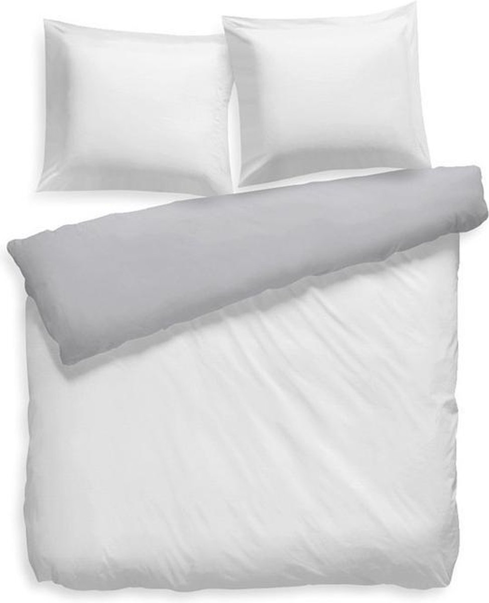 Face2Face Preston Dekbedovertrek - Tweepersoons - 200x200 cm - White/Silver