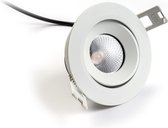 Premium dimbare Led inbouwspot / Kantelbaar / Rond / 5.5Watt / Wit / Warm wit licht