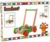 Beeboo - Kikker loopwagen gevuld met gekleurde houten blokken